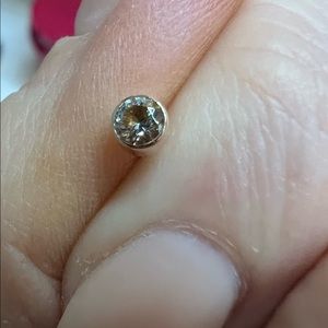 Bvla rose gold threaded bezel with cz